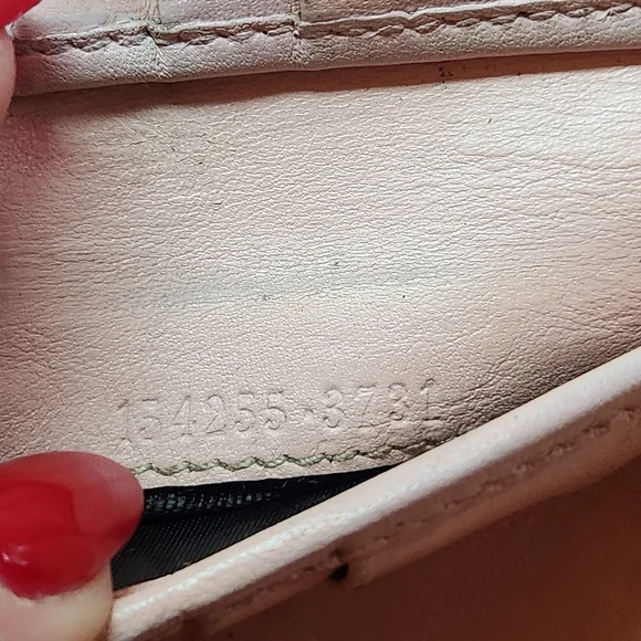 Gucci Canvas Gg Pink Cream Abbey Bifold Used Wallet